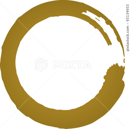 刷圓暈圈日式手繪金色實心 刷圓暈圈日式手繪金色實心 93134933