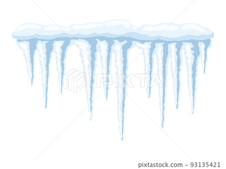 Illustration of icicles. Winter decoration for Merry Christmas and Happy New Year. Illustration of icicles. Winter decoration for Merry Christmas and Happy New Year. 93135421