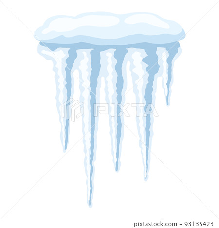 Illustration of icicles. Winter decoration for Merry Christmas and Happy New Year. Illustration of icicles. Winter decoration for Merry Christmas and Happy New Year. 93135423