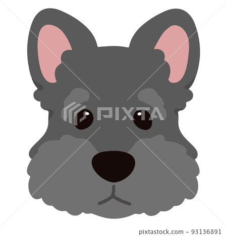 蘇格蘭梗犬無主線簡單可愛的正面插圖 93136891