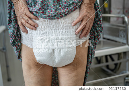 Asian senior or elderly old lady woman patient - Stock Photo