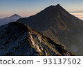 Kita-dake at sunrise seen from Mt. Aino-dake in the Southern Alps 93137502