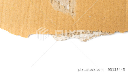 Cardboard, Carton, Ripped Kraft Paper, Wrapping Piece Cardboard, Carton, Ripped Kraft Paper, Wrapping Piece 93138445