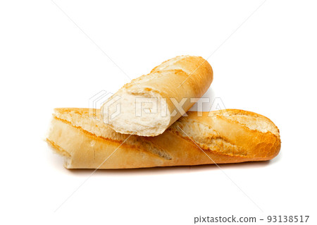 French Baguette Isolated 93138517
