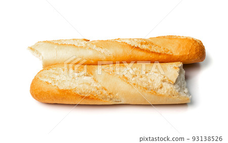 French Baguette Isolated 93138526