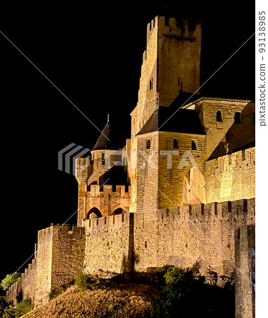 Citadel of Carcassonne by night 93138985