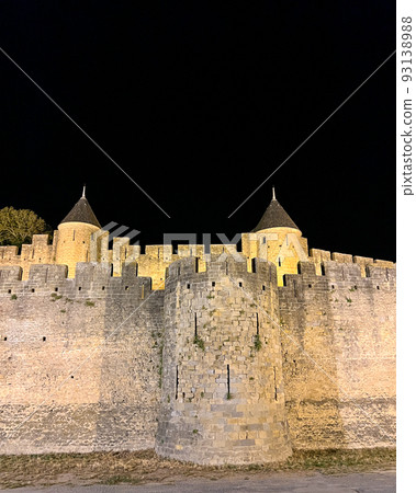 Citadel of Carcassonne by night Citadel of Carcassonne by night 93138988