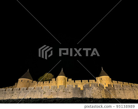 Citadel of Carcassonne by night Citadel of Carcassonne by night 93138989
