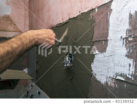 adhesive, architecture, bathroom, bathroom renovation, builder, building, cement, ceramic tile laying, ceramic wall tiles, concrete, construction, construction worker, contractor, cuts tile, decoratio adhesive, architecture, bathroom, bathroom renovation, builder, building, cement, ceramic tile laying, ceramic wall tiles, concrete, construction, construction worker, contractor, cuts tile, decoratio 93139352