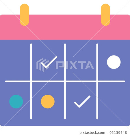 Work calendar icon time schedule flat vector Work calendar icon time schedule flat vector 93139548