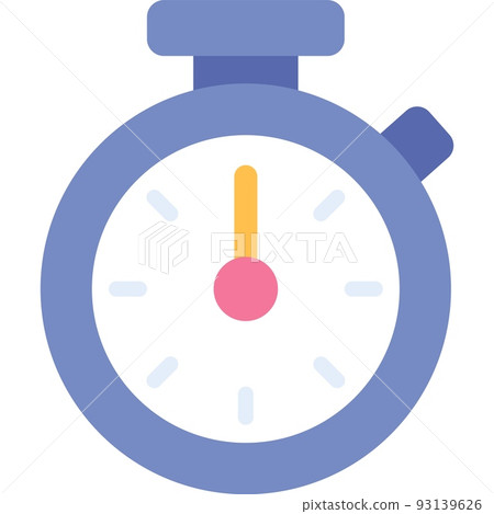 Stopwatch icon clock vector timer flat isolated 93139626