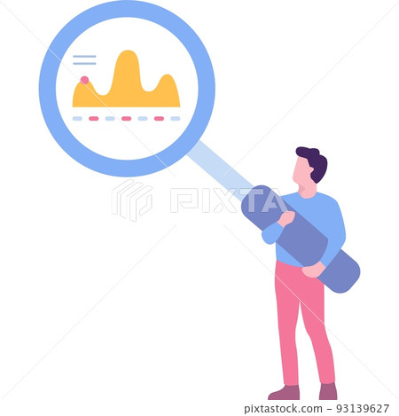 Seo analytics icon business report flat vector 93139627