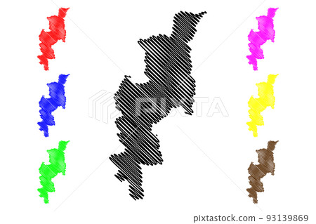Chiang Mai Province map vector 93139869