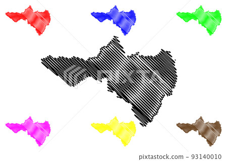 Nakhon Sawan Province map vector 93140010