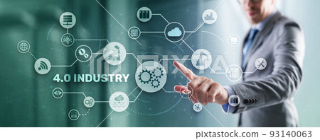 Industry 4.0 - The Fourth Industrial Revolution. Business Technology concept 93140063
