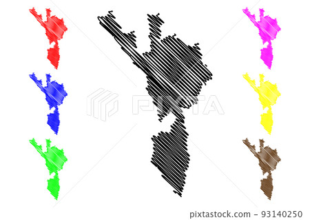 Tak Province map vector Tak Province map vector 93140250