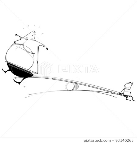 Fat man and small man on Absurd See 93140263