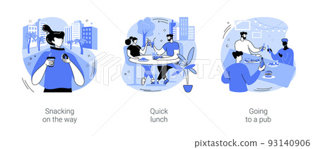 Urban meal isolated cartoon vector illustrations se Urban meal isolated cartoon vector illustrations se 93140906