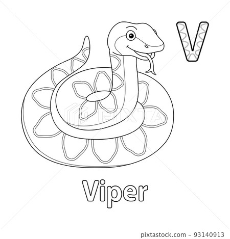 Viper Alphabet ABC Coloring Page V 93140913