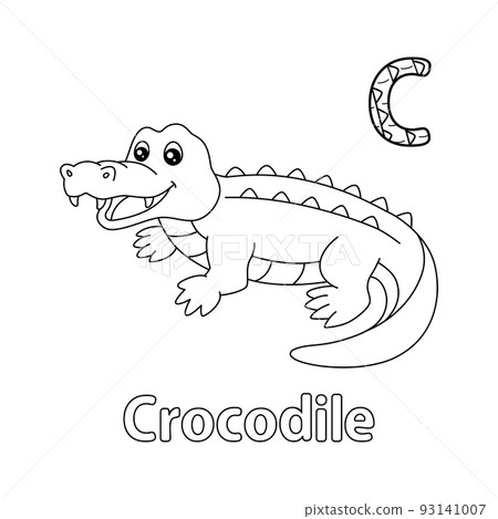 Crocodile Alphabet ABC Coloring Page C 93141007