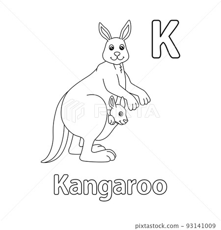 Kangaroo Alphabet ABC Coloring Page K 93141009