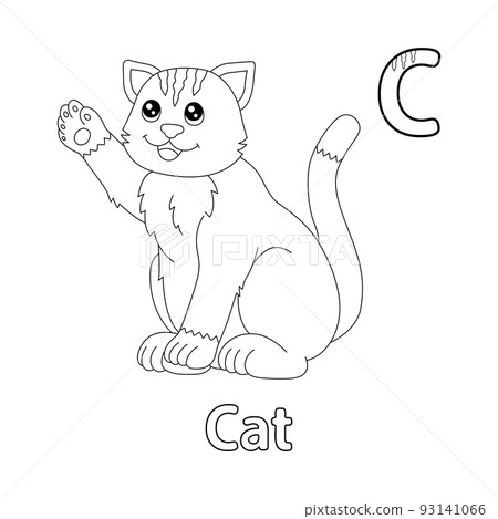 Cat Alphabet ABC Coloring Page C - Stock Illustration [93141066] - PIXTA