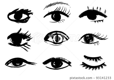 Hand Drawn Eye Icon Isolated Hand Drawn Eye Icon Isolated 93141233