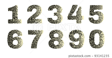 Halftone Numbers Set 93141235