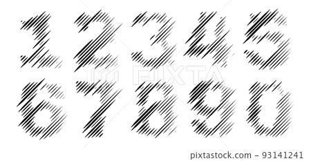 Halftone Numbers Set 93141241