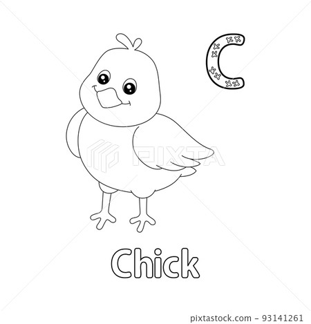 Chick Alphabet ABC Coloring Page C 93141261