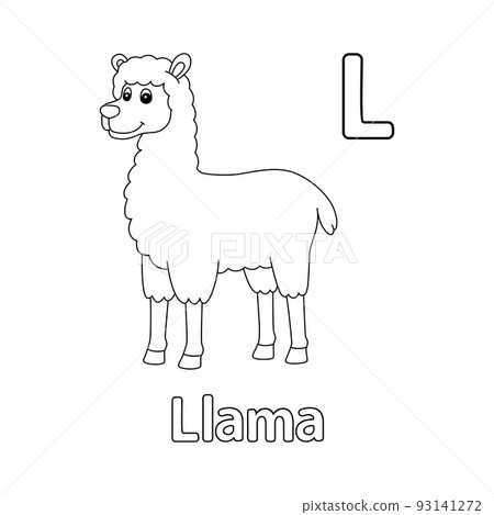 Llama Alphabet ABC Coloring Page L 93141272