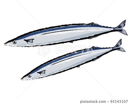 Saury _ brush writing Saury _ brush writing 93143107