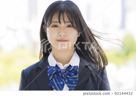 Schoolgirl in uniform High school junior high school 93144432