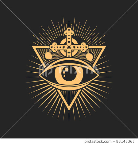 Ancient Egypt tattoo Pharaoh Sun eye and wings Horus god Egyptian great  king Tutankhamen Tshirt design Stock Vector  Adobe Stock