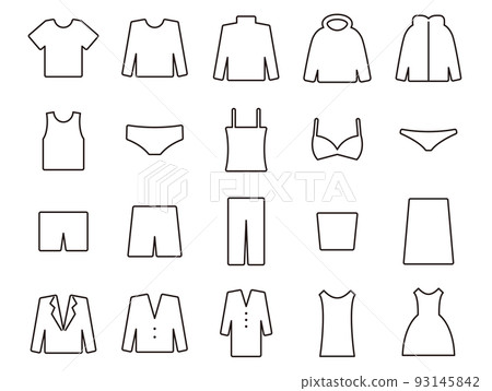 Set of clothes icon_outline 93145842