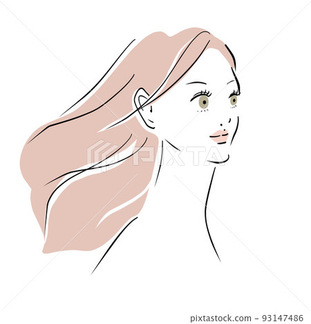 beautiful long hair woman 93147486