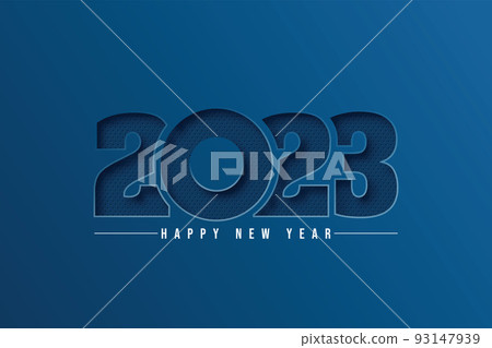 2023 vector on paper cut background. 2023 vector concept. Festive numbers design. Lettering 2023 vector concept EPS 10 93147939