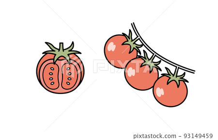 Illustration material of mini tomato. Illustration material of mini tomato. 93149459