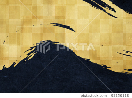 Japanese-style background, dynamism of the brush 93150118