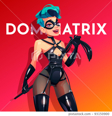 Dominatrix woman in bdsm latex costume lick lips. Dominatrix woman in bdsm latex costume lick lips. 93150900