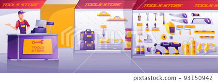 Tools store, hardware construction shop interior 93150942
