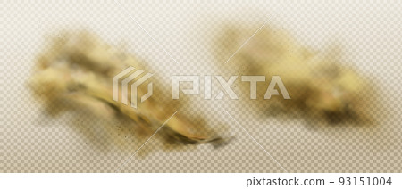 Dirty dust clouds of flying sand and soil Dirty dust clouds of flying sand and soil 93151004