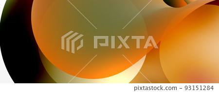 Fluid abstract background, round shapes and circle flowing design for wallpaper, banner, background or landing 93151284