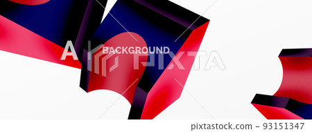 Abstract background - 3d abstract shape. Wallpaper for concept of AI technology, blockchain, communication, 5G, science, business Abstract background - 3d abstract shape. Wallpaper for concept of AI technology, blockchain, communication, 5G, science, business 93151347