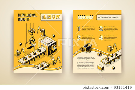 Metallurgical industry company vector brochure 93151419