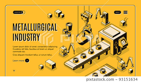 Metallurgical company isometric vector website Metallurgical company isometric vector website 93151634