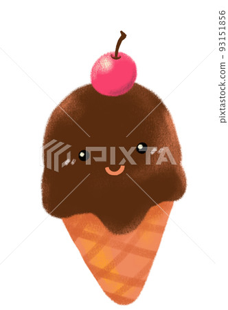 cute cartoon cone ice cream summer cold happy sweet treat doodle illustration cute cartoon cone ice cream summer cold happy sweet treat doodle illustration 93151856
