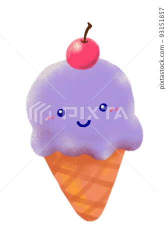 cute cartoon cone ice cream summer cold happy sweet treat doodle illustration cute cartoon cone ice cream summer cold happy sweet treat doodle illustration 93151857