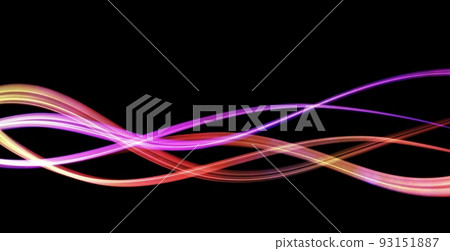 抽象燈光線霓虹色簡單黑色背景 93151887