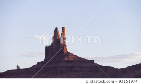 Desert Rocky Mountain American Landscape. Sunset Sky. Desert Rocky Mountain American Landscape. Sunset Sky. 93151974